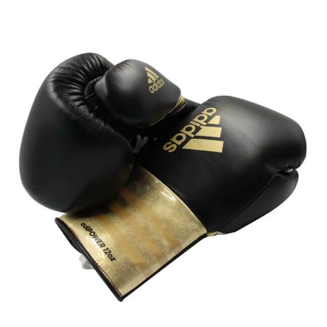 Adidas Adipower Pro Lace-up Boxing Gloves - Black Gold BOXING / MUAY THAI / MMA 5 Adidas Adipower Pro Lace-up Boxing Gloves - Black Gold BOXING / MUAY THAI / MMA
