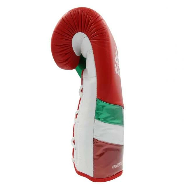 BOXING / MUAY THAI / MMA Adidas Adispeed Lace Up Pro Boxing Gloves - Red White Green 6 BOXING / MUAY THAI / MMA Adidas Adispeed Lace Up Pro Boxing Gloves - Red White Green