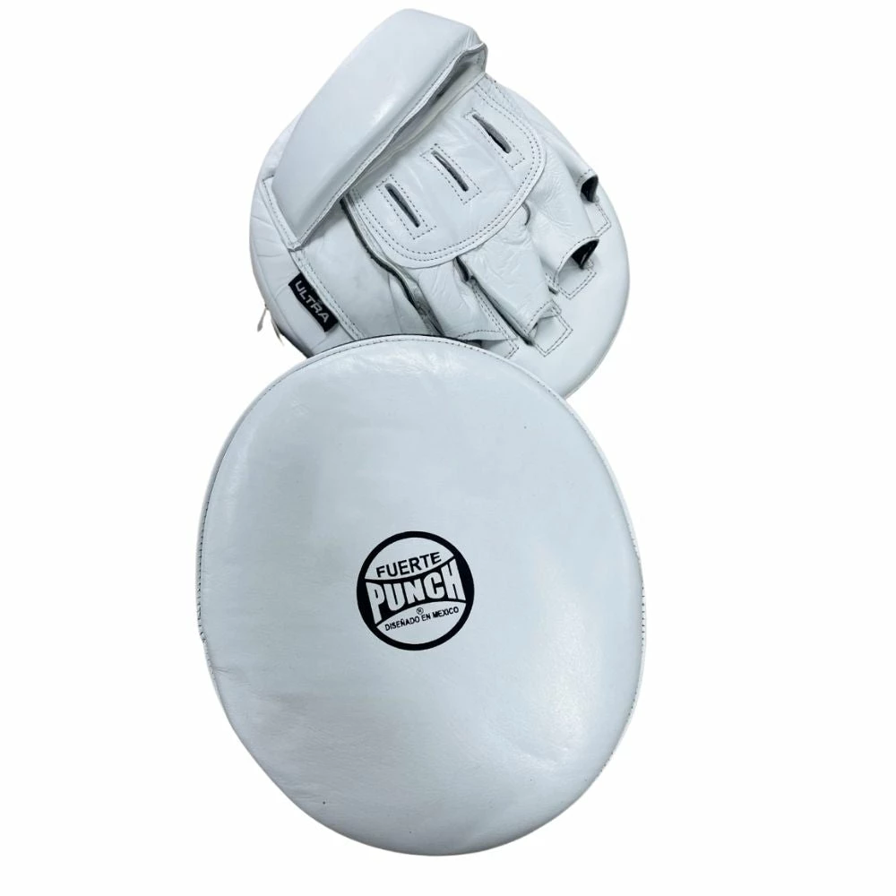 Punch Mexican Fuerte Ultra Air Leather Focus Pads PAIR - Red / White 15 Punch Mexican Fuerte Ultra Air Leather Focus Pads PAIR - Red / White