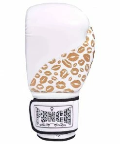 Punch Womens Boxing Gloves Gold Lip Art White 12oz Limited Edition 11 Punch Womens Boxing Gloves Gold Lip Art White 12oz Limited Edition