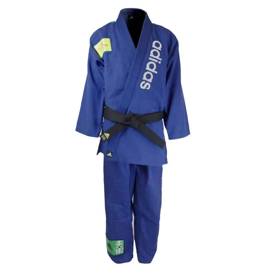 Adidas JJ500 BJJ Brazilian Jiu Jitsu Kimono Gi BLUE With Gold Weave 170cm 180cm 4 Adidas JJ500 BJJ Brazilian Jiu Jitsu Kimono Gi BLUE With Gold Weave 170cm 180cm
