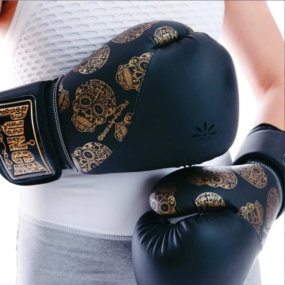 Punch Womens Boxing Gloves Skull Art Black 12oz Limited Edition BOXING / MUAY THAI / MMA 5 Punch Womens Boxing Gloves Skull Art Black 12oz Limited Edition BOXING / MUAY THAI / MMA