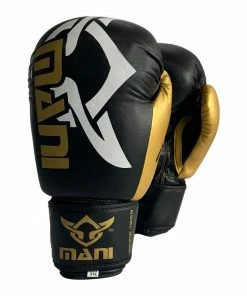 Mani TUFFX Boxing Gloves - Black & Gold 12 Mani TUFFX Boxing Gloves - Black & Gold