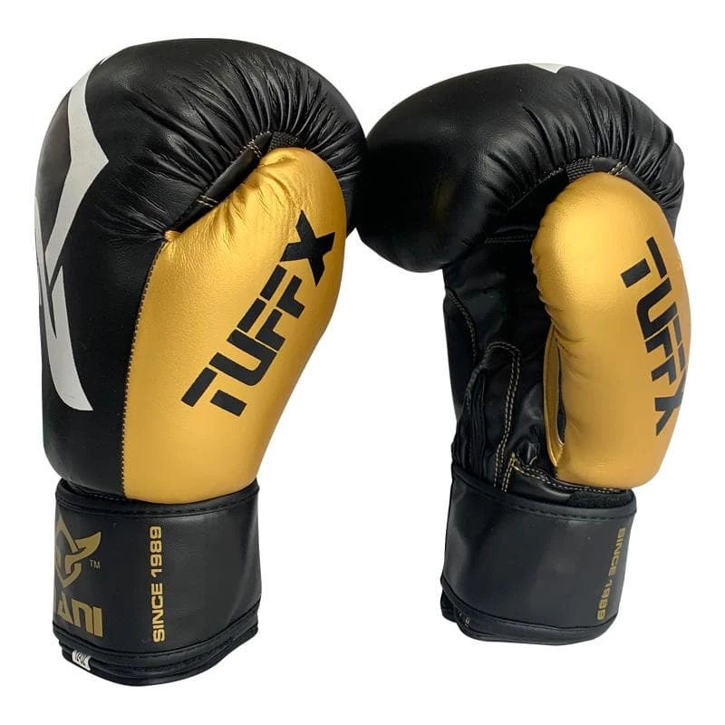 Mani TUFFX Boxing Gloves - Black & Gold 4 Mani TUFFX Boxing Gloves - Black & Gold