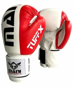 BOXING / MUAY THAI / MMA Mani TUFFX Boxing Gloves - Red & White