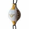 BOXING / MUAY THAI / MMA Mani Mini Fast Leather 8" Speed Floor To Ceiling Ball - Gold / White