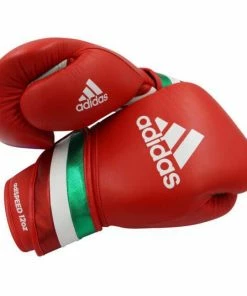 Adidas Adispeed Pro Boxing Gloves With Strap - Red White Green BOXING / MUAY THAI / MMA