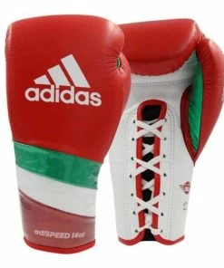 BOXING / MUAY THAI / MMA Adidas Adispeed Lace Up Pro Boxing Gloves - Red White Green