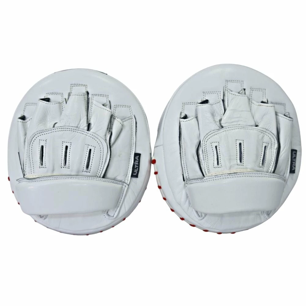 Punch Mexican Fuerte Ultra Air Leather Focus Pads PAIR - Red / White 19 Punch Mexican Fuerte Ultra Air Leather Focus Pads PAIR - Red / White