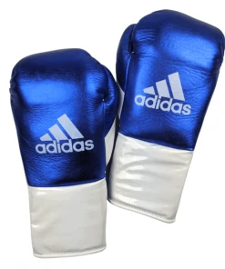 BOXING / MUAY THAI / MMA Adidas Speed 750 Adistar Pro Fight Boxing Gloves - Metallic Blue White – 8oz
