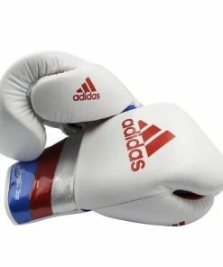 BOXING / MUAY THAI / MMA Adidas Adispeed Lace Up Pro Boxing Gloves - White Blue Red 19 BOXING / MUAY THAI / MMA Adidas Adispeed Lace Up Pro Boxing Gloves - White Blue Red