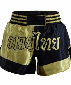 BOXING / MUAY THAI / MMA Adidas Muay Thai Boxing Shorts – Black & Gold