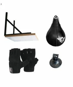 Mani Speedball Frame + Leather Speed Ball + Gloves + Poly Carbon Swivel Set Pack BOXING / MUAY THAI / MMA