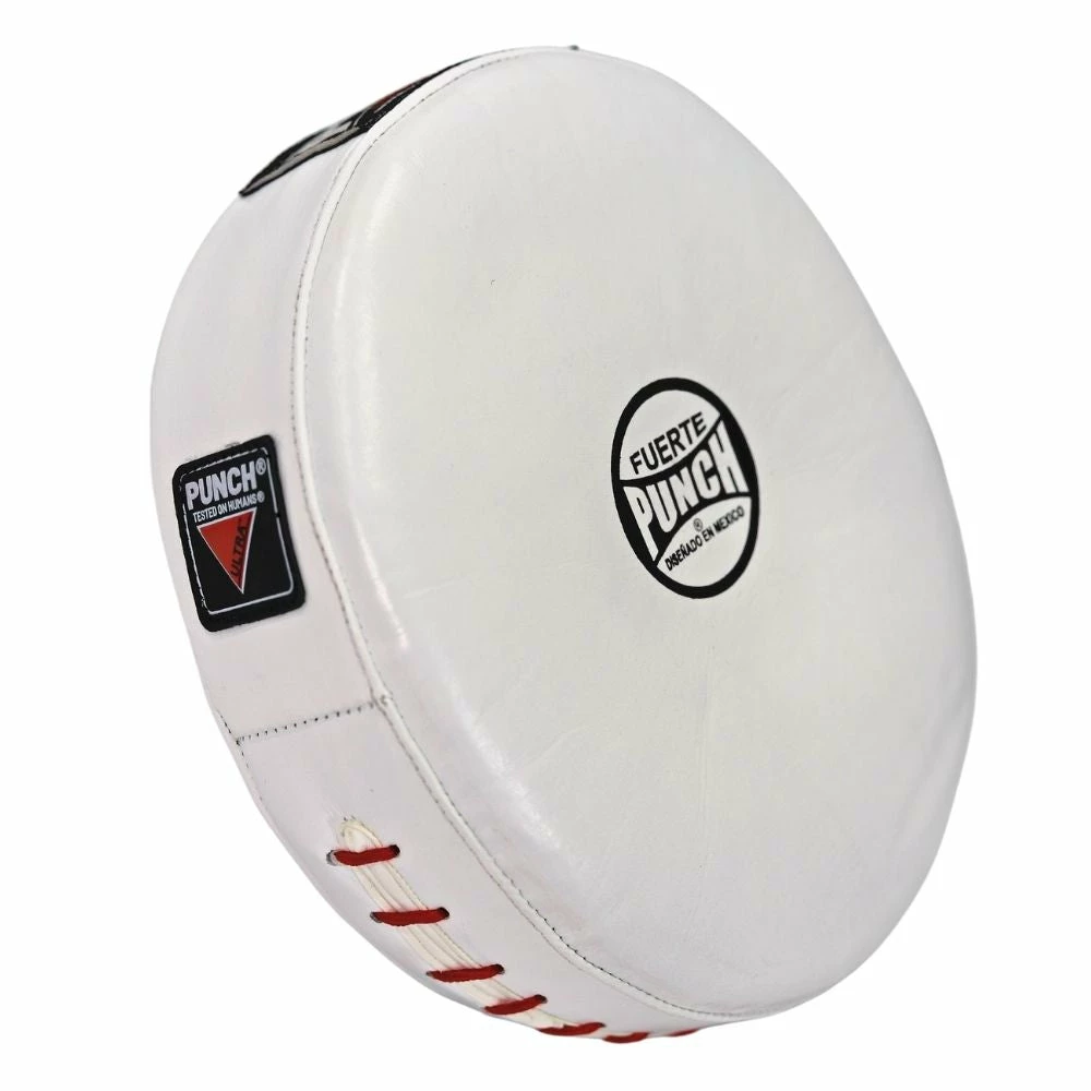 Punch Mexican Fuerte Ultra Air Leather Focus Pads PAIR - Red / White 16 Punch Mexican Fuerte Ultra Air Leather Focus Pads PAIR - Red / White