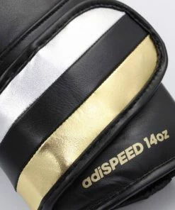 Adidas Adispeed Pro Boxing Gloves With Strap - Black Gold