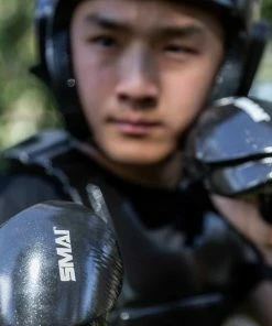 SMAI Martial Arts Head Guard Gear - Dipped Black (S / M / L / XL )