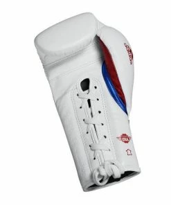 BOXING / MUAY THAI / MMA Adidas Adispeed Lace Up Pro Boxing Gloves - White Blue Red 27 BOXING / MUAY THAI / MMA Adidas Adispeed Lace Up Pro Boxing Gloves - White Blue Red