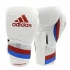 Adidas Adispeed Pro Boxing Gloves With Strap - White