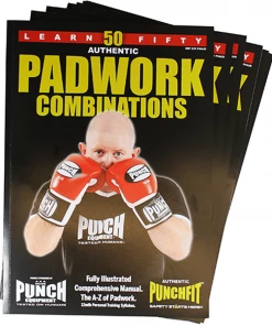 PUNCH 50 Pad Work Boxing Combinations Book Illustrated Manual