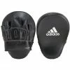 Adidas Leather Slim Curved Focus Mitts Punch Pads Training Boxing Black