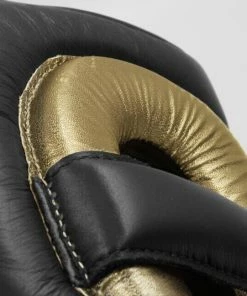 Adidas Adistar Pro Leather Head Guard - Black / Gold BOXING / MUAY THAI / MMA