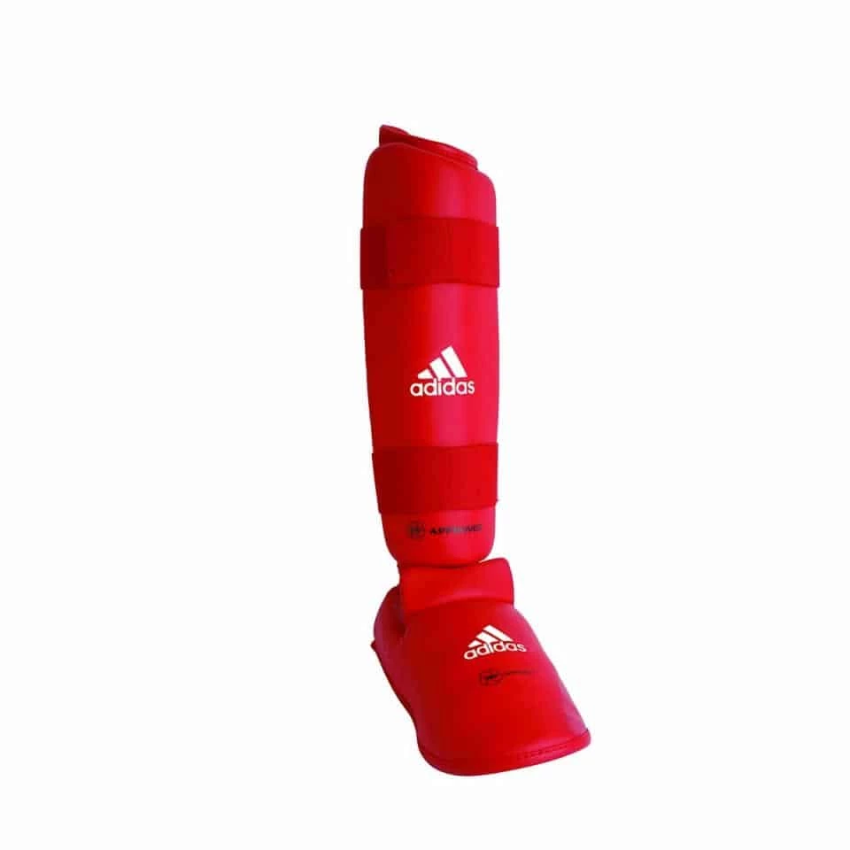 BOXING / MUAY THAI / MMA Adidas WKF Approved Leg/Instep Protector Guard Blue/Red Boxing Thai MMA 4 BOXING / MUAY THAI / MMA Adidas WKF Approved Leg/Instep Protector Guard Blue/Red Boxing Thai MMA