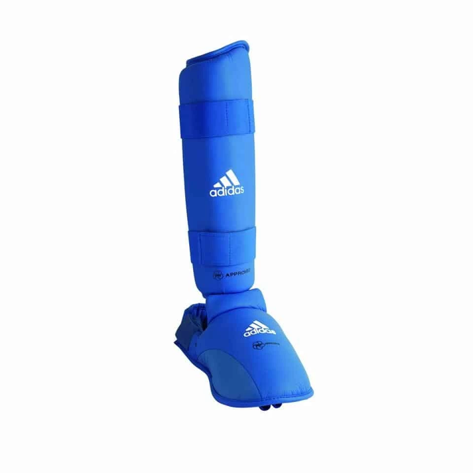 BOXING / MUAY THAI / MMA Adidas WKF Approved Leg/Instep Protector Guard Blue/Red Boxing Thai MMA 3 BOXING / MUAY THAI / MMA Adidas WKF Approved Leg/Instep Protector Guard Blue/Red Boxing Thai MMA