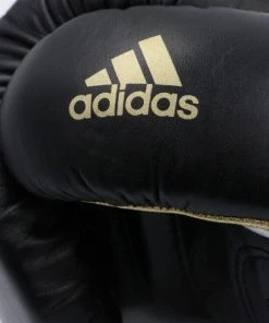 Adidas Adispeed Pro Boxing Gloves With Strap - Black Gold