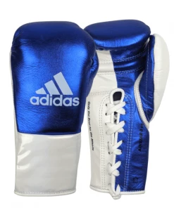 BOXING / MUAY THAI / MMA Adidas Speed 750 Adistar Pro Fight Boxing Gloves - Metallic Blue White – 8oz