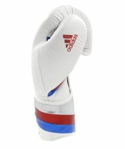 Adidas Adispeed Pro Boxing Gloves With Strap - White