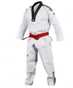 Adidas Adiclub Junior Taekwondo Dobok Gi Uniform With Stripes MARTIAL ARTS