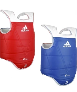 Adidas Senior Adult Taekwondo Reversible Body Chest Protector Blue Red