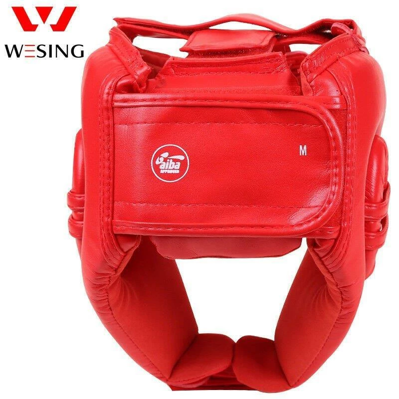 Morgan Wesing AIBA Approved Open Face Leather Sparring Head Guard Red/Blue BOXING / MUAY THAI / MMA 6 Morgan Wesing AIBA Approved Open Face Leather Sparring Head Guard Red/Blue BOXING / MUAY THAI / MMA