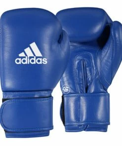 BOXING / MUAY THAI / MMA Adidas Leather Boxing Gloves 10oz 12oz Blue Red AIBA Approved