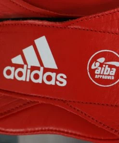 Adidas AIBA Leather Pro Boxing Head Gear Guard Blue Red [S/M/L/XL]