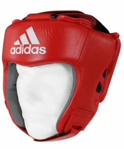 Adidas AIBA Leather Pro Boxing Head Gear Guard Blue Red [S/M/L/XL]