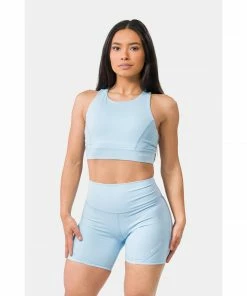 Sting Aurora Coral Impact Womens Sports Bra - Blue