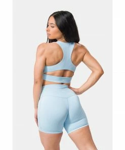 Sting Aurora Coral Impact Womens Sports Bra - Blue