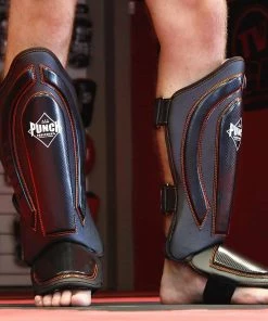 BOXING / MUAY THAI / MMA PUNCH Precision Black Diamond Shin Pads Premium Kickboxing MMA Training