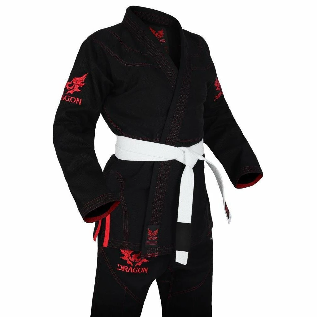 Morgan Dragon V2 450gsm BJJ Gi - IBJJF Approved (Black) + Belt & Storage Bag 5 Morgan Dragon V2 450gsm BJJ Gi - IBJJF Approved (Black) + Belt & Storage Bag