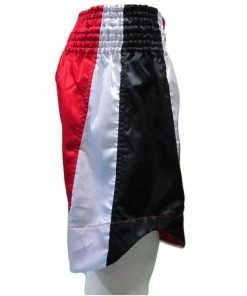 Morgan Elite Pro Boxing Shorts Deluxe Heavy Satin Red Blue