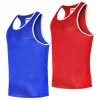 Morgan Boxing Singlet Red / Blue Ultra Light Weight Polyester