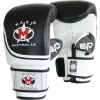 Mani Black & White Leather EVO Bag Mitts Training Gloves BOXING / MUAY THAI / MMA