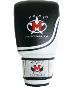 Mani Black & White Leather EVO Bag Mitts Training Gloves BOXING / MUAY THAI / MMA