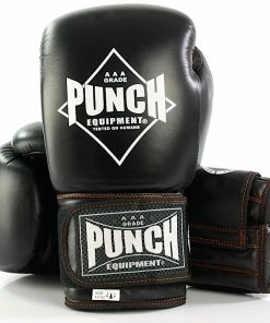BOXING / MUAY THAI / MMA PUNCH Black Diamond Muay Thai Leather Boxing Gloves