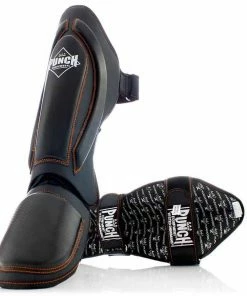 BOXING / MUAY THAI / MMA PUNCH Precision Black Diamond Shin Pads Premium Kickboxing MMA Training