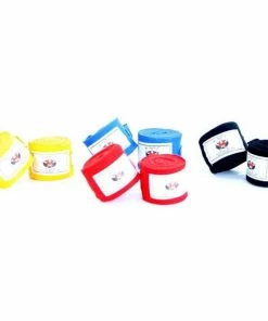 MANI 4m Hand Wrap Elastic Stretchy [Black/Red/Blue/Yellow] MBW-102 BOXING / MUAY THAI / MMA