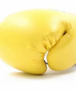 Mani Yellow S. Leather Boxing Gloves [10oz 12oz 16oz] Sparring Training