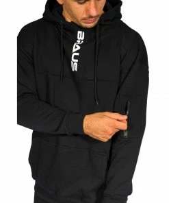 Braus BJJ Track Hoodie Jumper Unisex 100% Cotton - Black