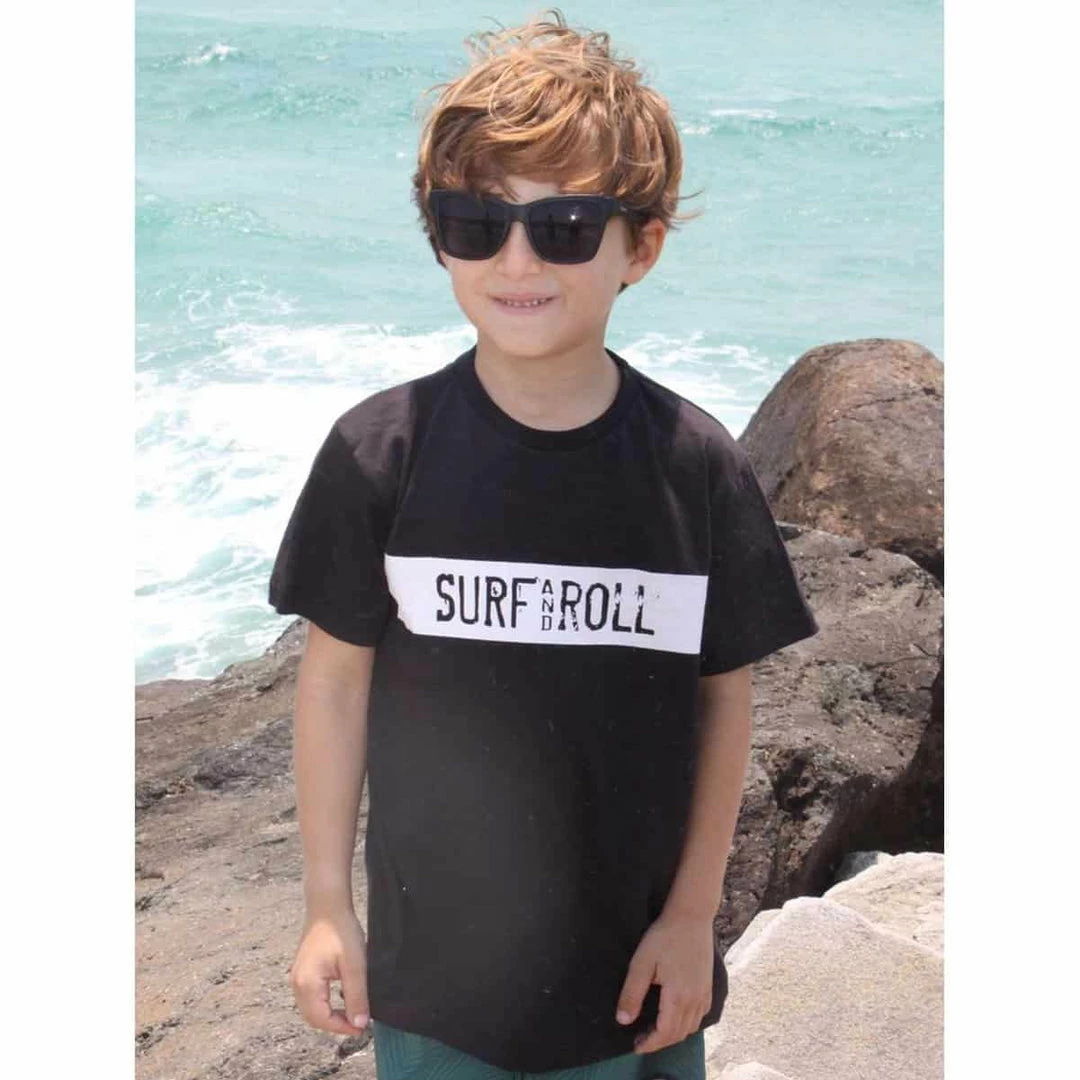 BRAUS Surf N Roll Black Tee – Kids 3 BRAUS Surf N Roll Black Tee – Kids